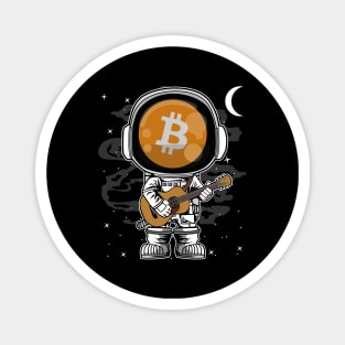 Astronaut Guitar Bitcoin BTC Coin To The Moon Crypto Token Cryptocurrency Blockchain Wallet Birthday Gift For Men Women Kids Magnet